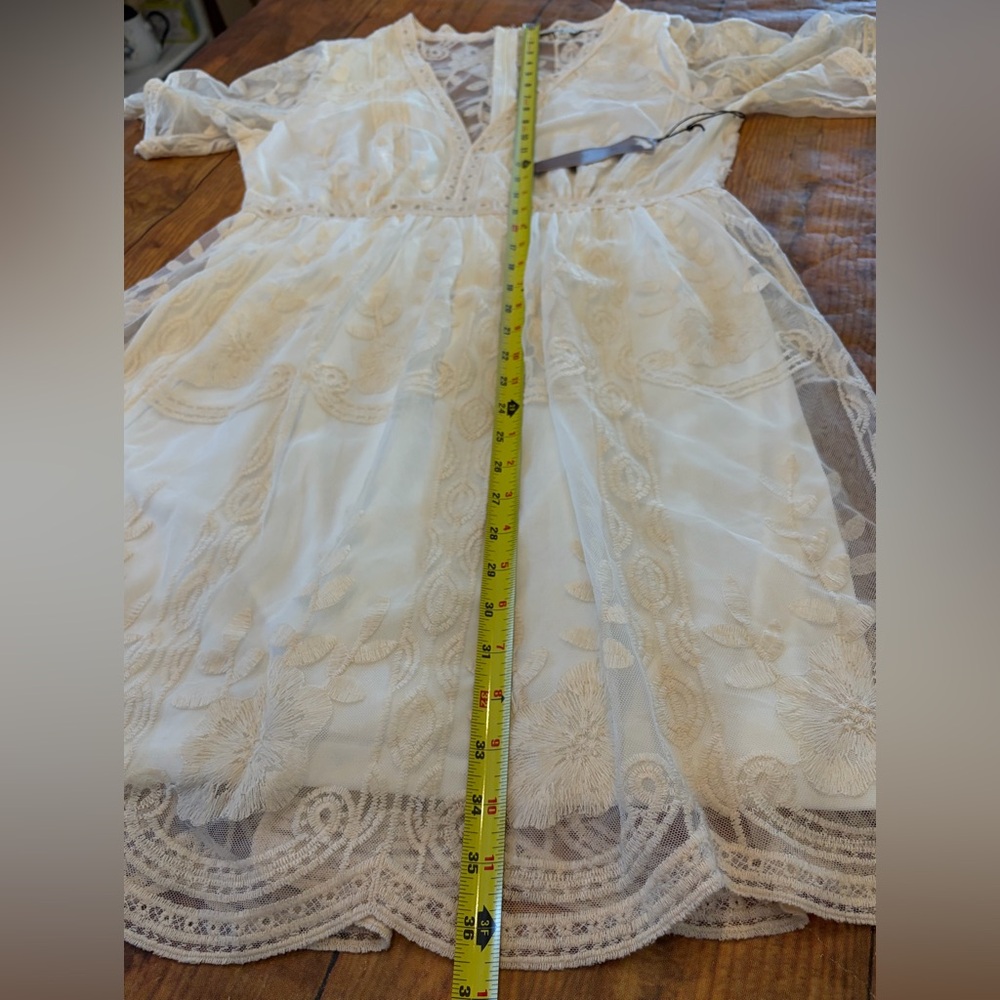 Haute Monde Cream Lace‎ Mini Dress - Picture 9 of 9